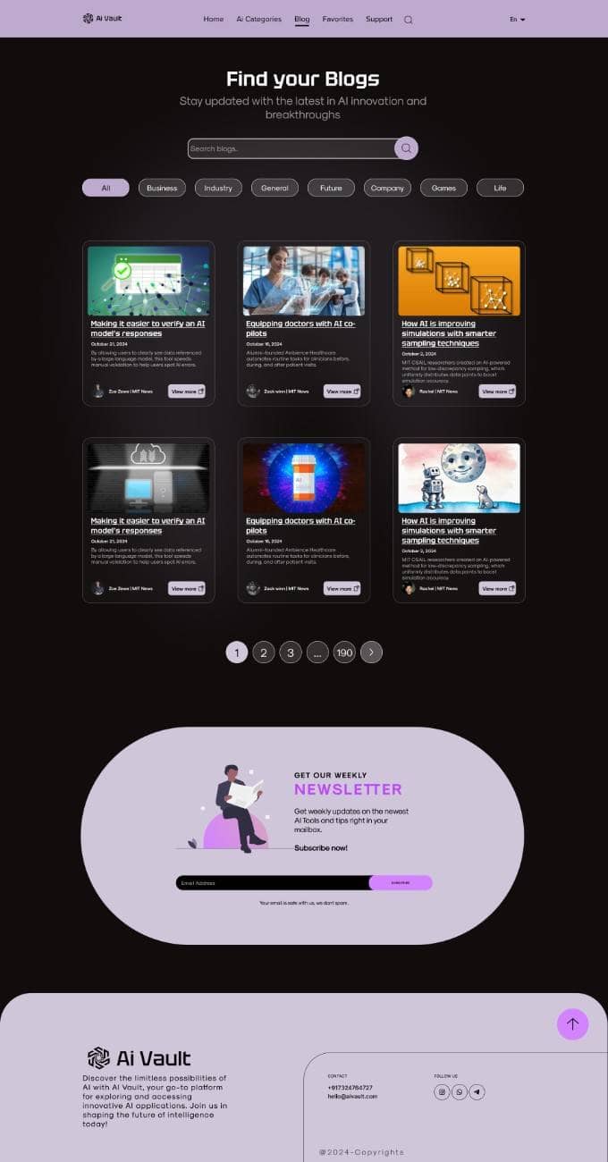 Blogs Page