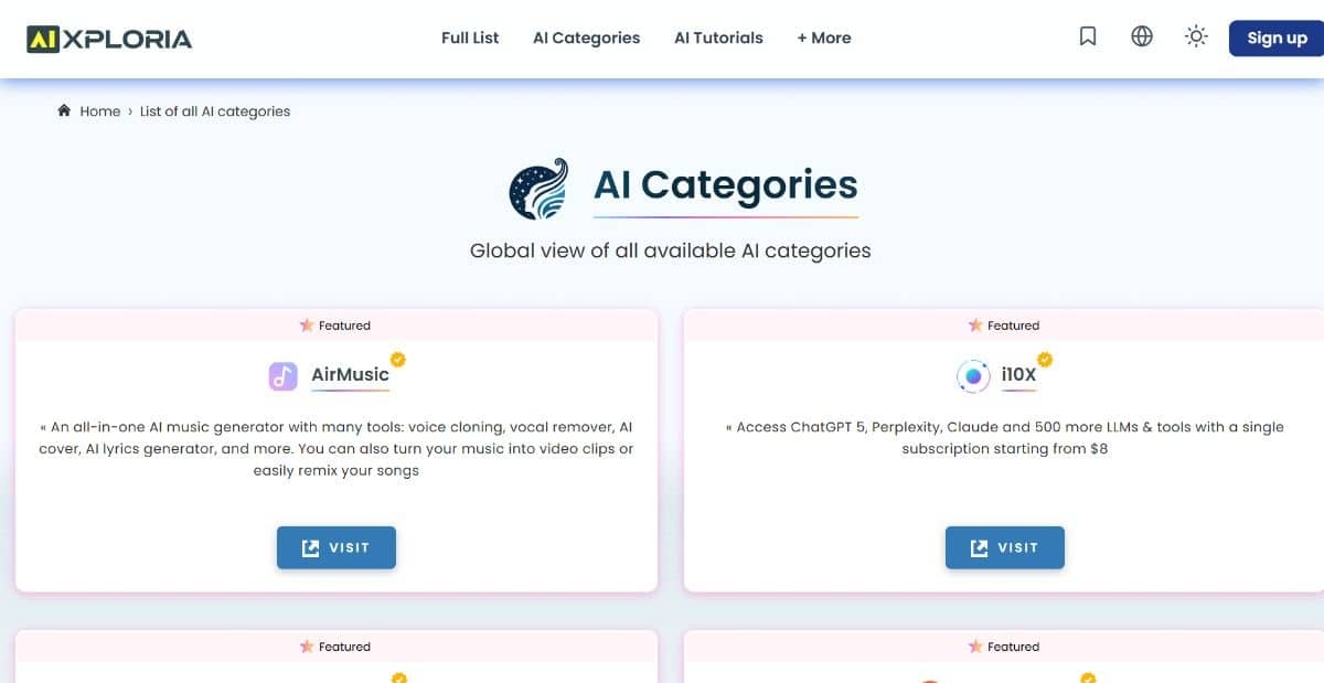AI Categories